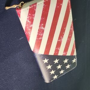 American Flag Zip Wallet - Red, White & Blue